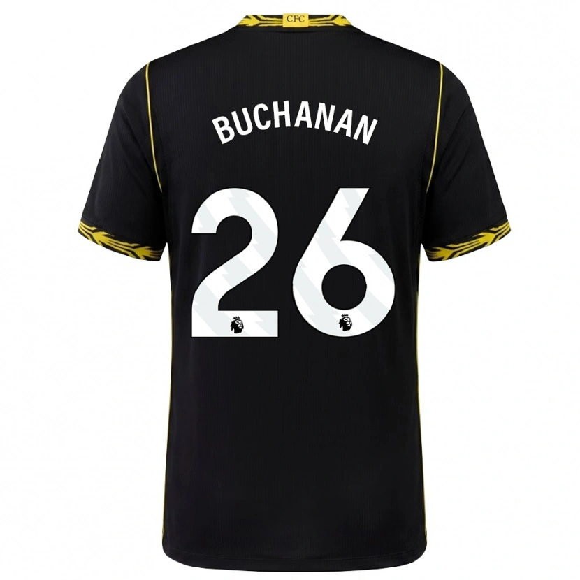 Danxen Dames Kadeisha Buchanan #26 Zwart Geel Uitshirt Uittenue 2026/27 T-Shirt België