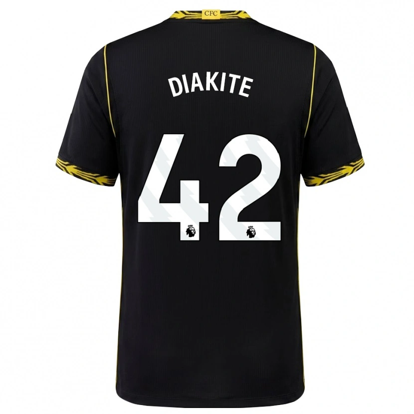 Danxen Dames Calvin Diakite #42 Zwart Geel Uitshirt Uittenue 2026/27 T-Shirt België