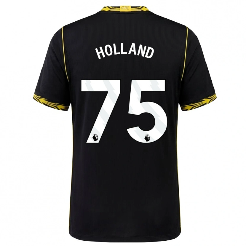Danxen Dames Charlie Holland #75 Zwart Geel Uitshirt Uittenue 2026/27 T-Shirt België