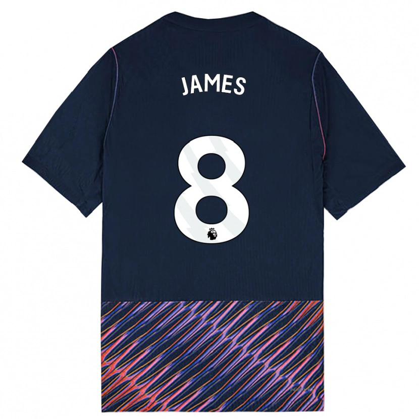 Danxen Dames Angharad James #8 Koninklijk Blauw Wit Uitshirt Uittenue 2026/27 T-Shirt België