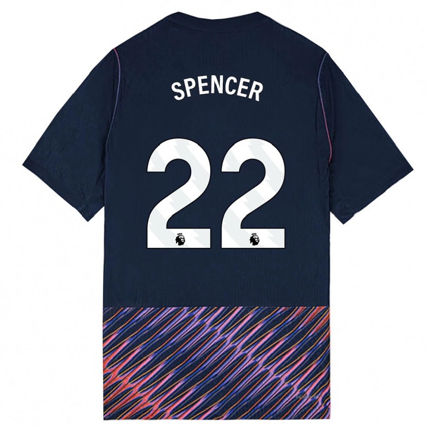 Danxen Dames Rebecca Spencer #22 Koninklijk Blauw Wit Uitshirt Uittenue 2026/27 T-Shirt België