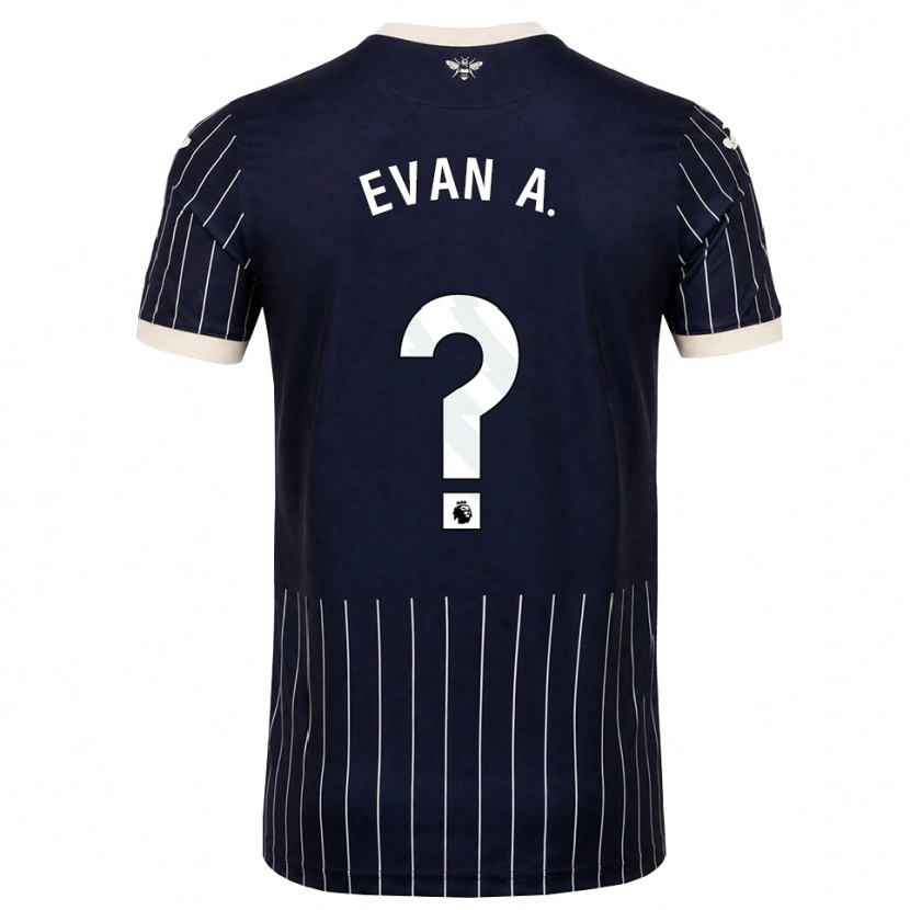 Danxen Dames Evan Anderson #0 Zwart Wit Uitshirt Uittenue 2026/27 T-Shirt België