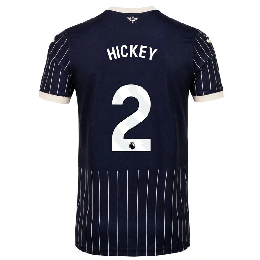 Danxen Dames Aaron Hickey #2 Zwart Wit Uitshirt Uittenue 2026/27 T-Shirt België