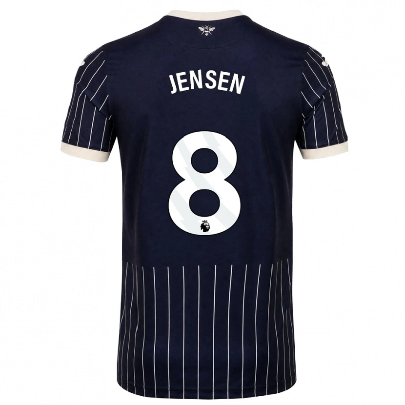 Danxen Dames Mathias Jensen #8 Zwart Wit Uitshirt Uittenue 2026/27 T-Shirt België
