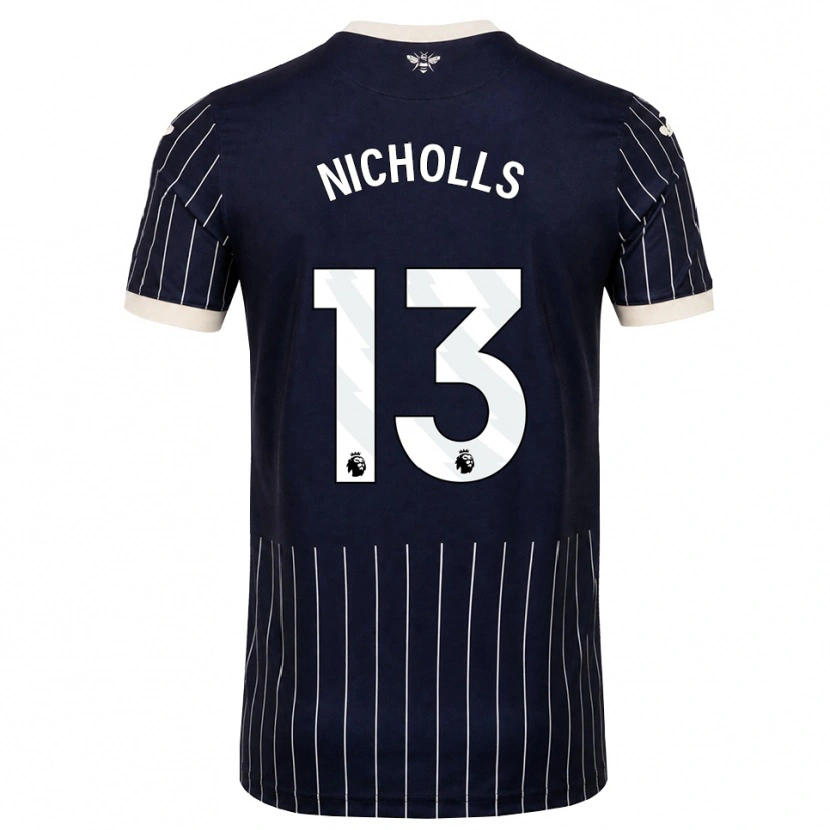 Danxen Dames Layton Nicholls #13 Zwart Wit Uitshirt Uittenue 2026/27 T-Shirt België