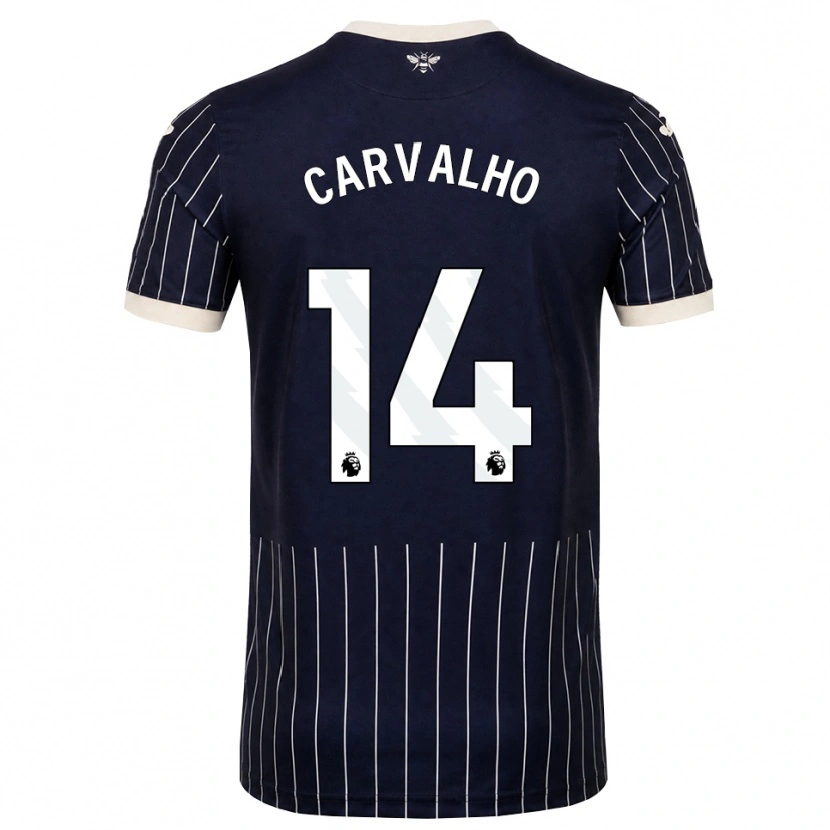 Danxen Dames Fábio Carvalho #14 Zwart Wit Uitshirt Uittenue 2026/27 T-Shirt België