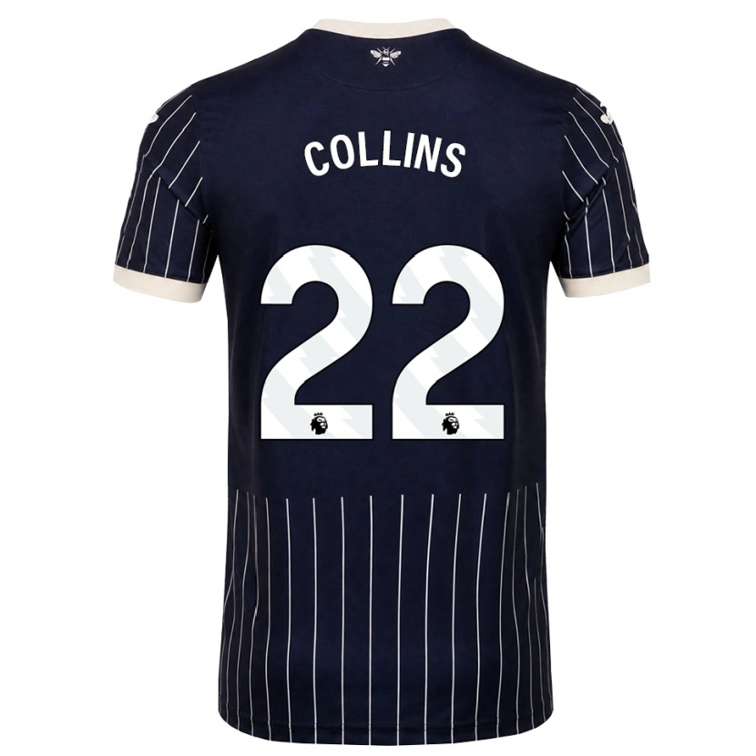Danxen Dames Nathan Collins #22 Zwart Wit Uitshirt Uittenue 2026/27 T-Shirt België