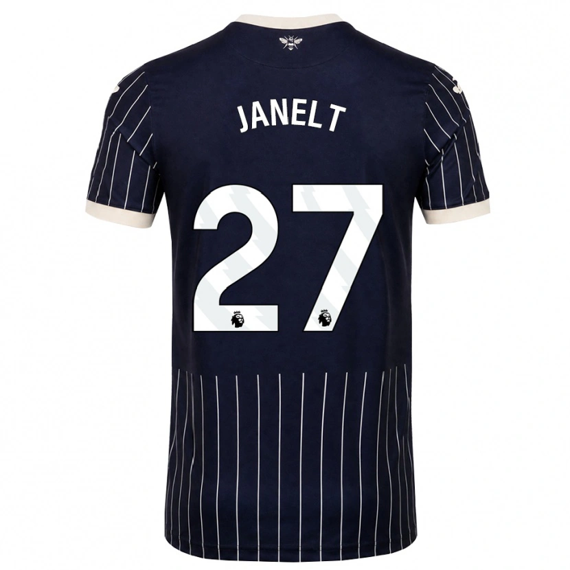 Danxen Dames Vitaly Janelt #27 Zwart Wit Uitshirt Uittenue 2026/27 T-Shirt België