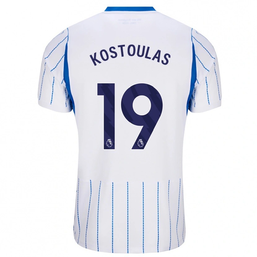 Danxen Dames Charalampos Kostoulas #19 Hemelsblauw Wit Uitshirt Uittenue 2026/27 T-Shirt België