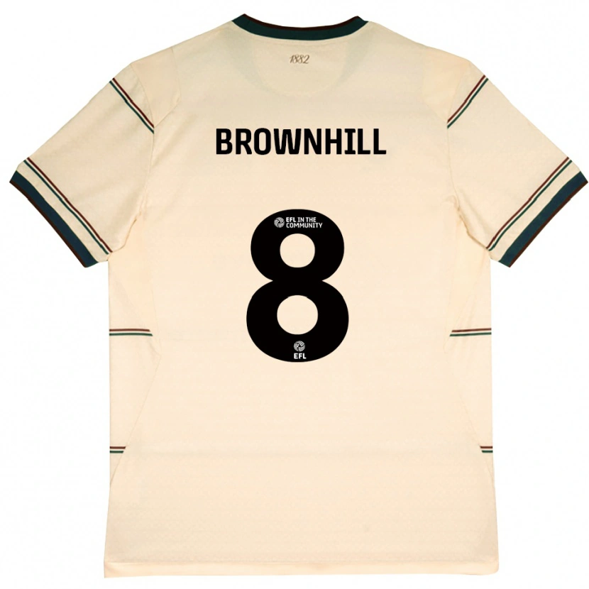Danxen Dames Josh Brownhill #8 Beige Bordeaux Uitshirt Uittenue 2026/27 T-Shirt België