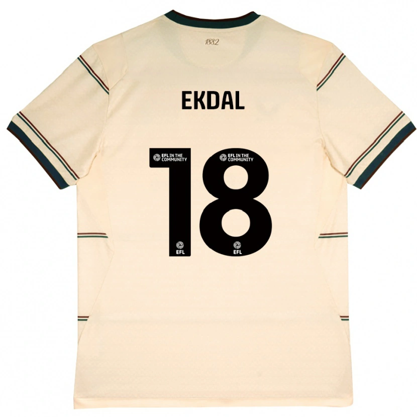 Danxen Dames Hjalmar Ekdal #18 Beige Bordeaux Uitshirt Uittenue 2026/27 T-Shirt België