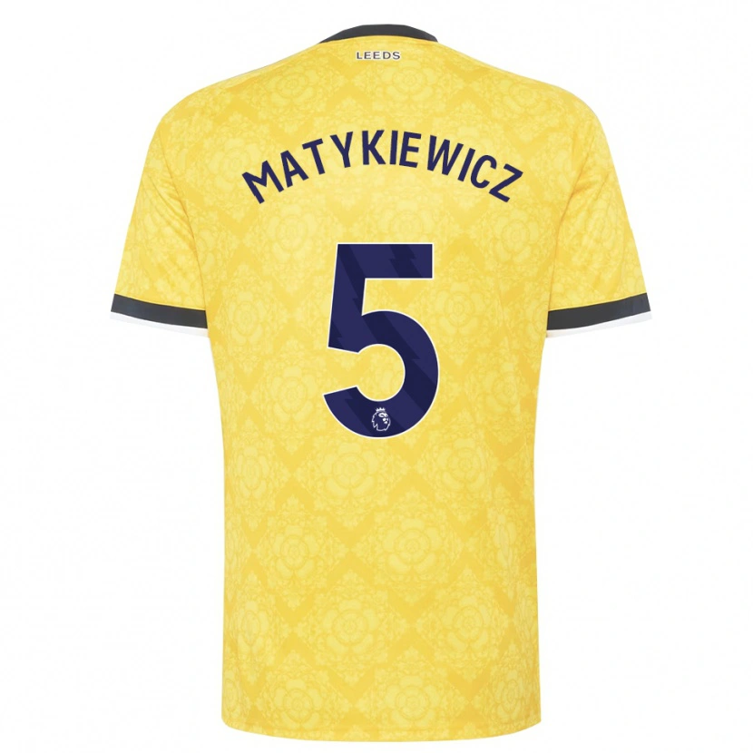 Danxen Dames Luke Matykiewicz #5 Geel Wit Zwart Uitshirt Uittenue 2026/27 T-Shirt België