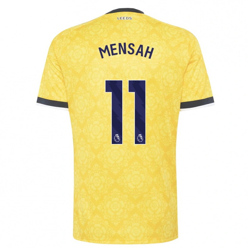 Danxen Dames Kenneth Mensah #11 Geel Wit Zwart Uitshirt Uittenue 2026/27 T-Shirt België