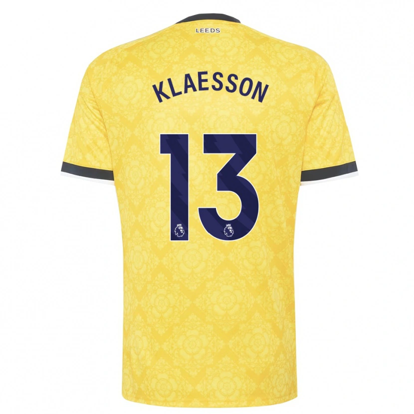 Danxen Dames Kristoffer Klaesson #13 Geel Wit Zwart Uitshirt Uittenue 2026/27 T-Shirt België