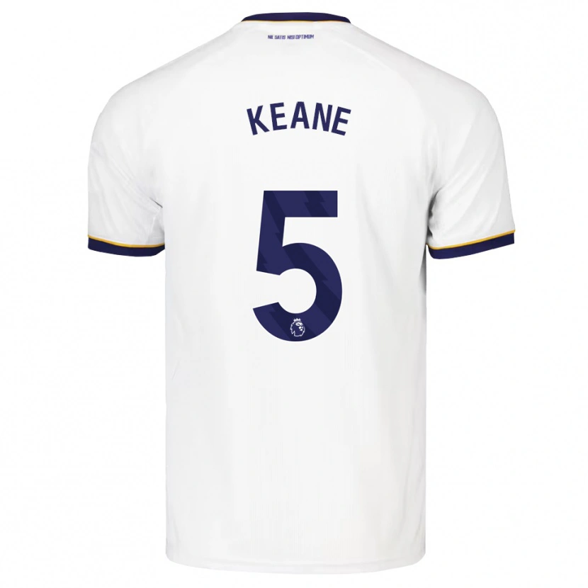 Danxen Dames Michael Keane #5 Middernachtblauw Wit Geel Uitshirt Uittenue 2026/27 T-Shirt België
