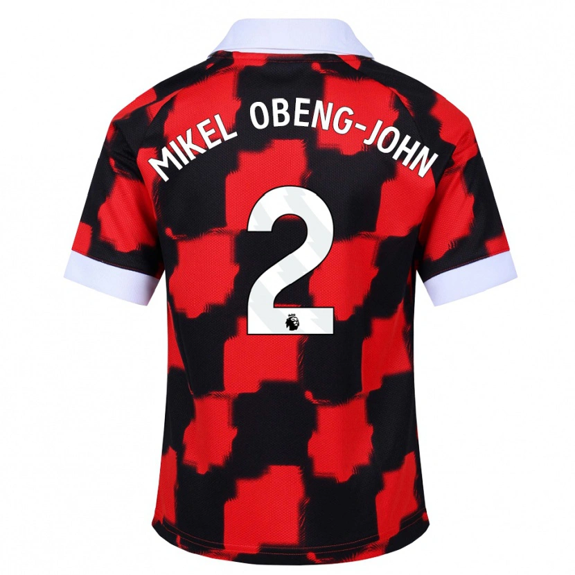 Danxen Dames Joe Mikel Obeng-John #2 Rood Wit Zwart Uitshirt Uittenue 2026/27 T-Shirt België
