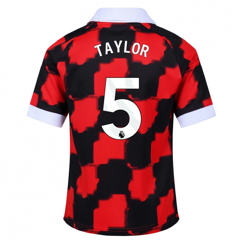 Danxen Dames Archie Taylor #5 Rood Wit Zwart Uitshirt Uittenue 2026/27 T-Shirt België