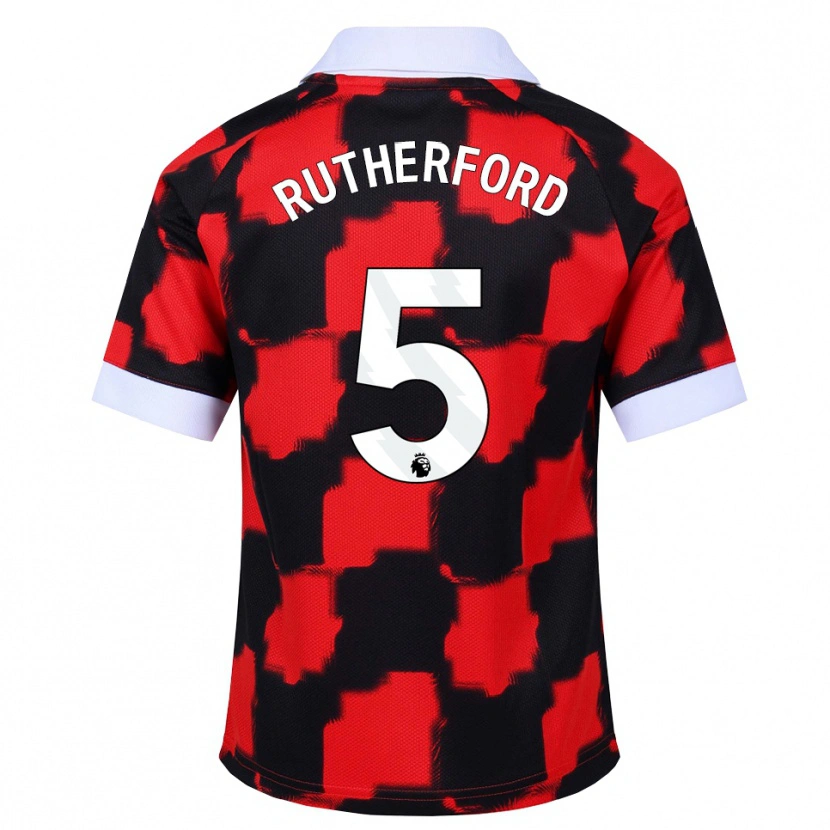 Danxen Dames Leeta Rutherford #5 Rood Wit Zwart Uitshirt Uittenue 2026/27 T-Shirt België