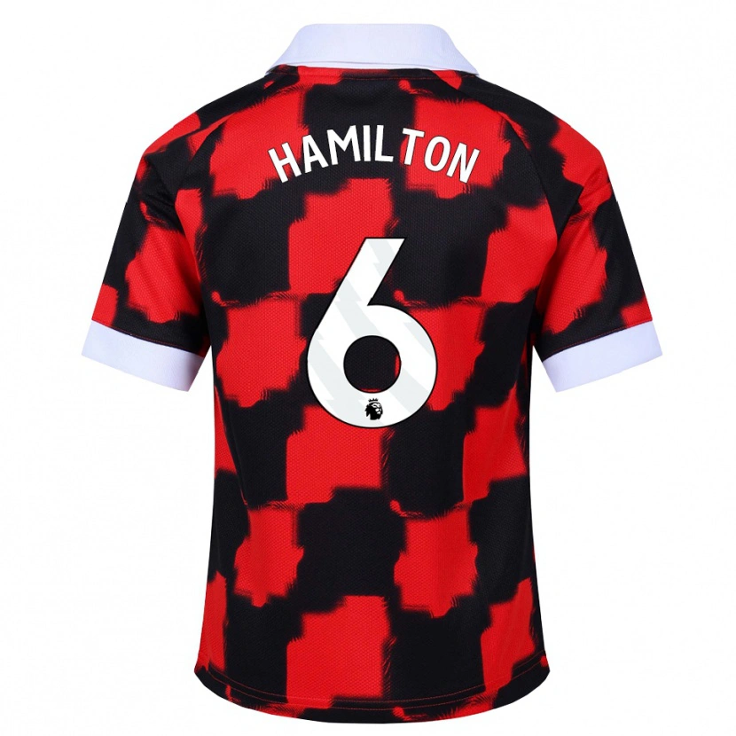 Danxen Dames Leo Hamilton #6 Rood Wit Zwart Uitshirt Uittenue 2026/27 T-Shirt België