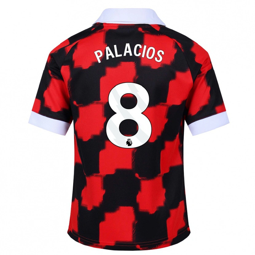 Danxen Dames César Palacios #8 Rood Wit Zwart Uitshirt Uittenue 2026/27 T-Shirt België