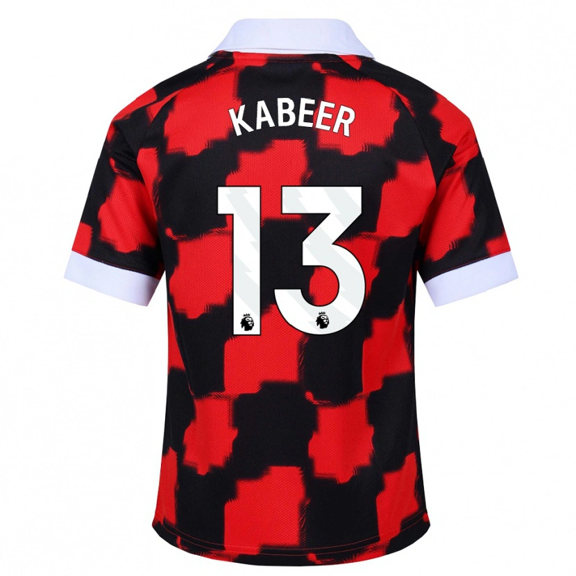 Danxen Dames Eric Kabeer #13 Rood Wit Zwart Uitshirt Uittenue 2026/27 T-Shirt België