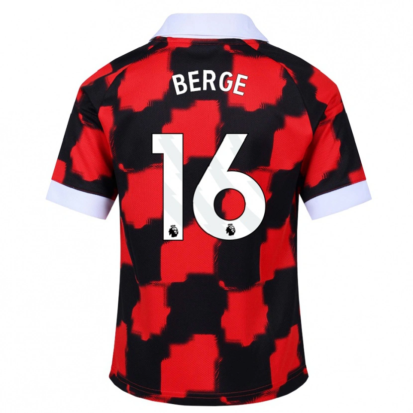 Danxen Dames Sander Berge #16 Rood Wit Zwart Uitshirt Uittenue 2026/27 T-Shirt België