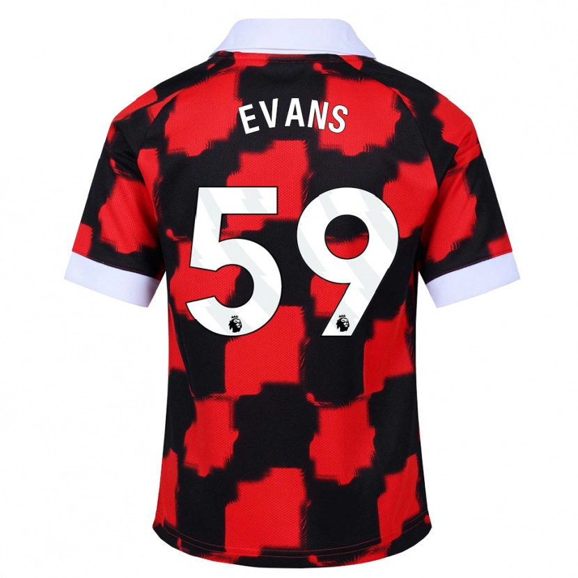Danxen Dames Aidan Evans #59 Rood Wit Zwart Uitshirt Uittenue 2026/27 T-Shirt België