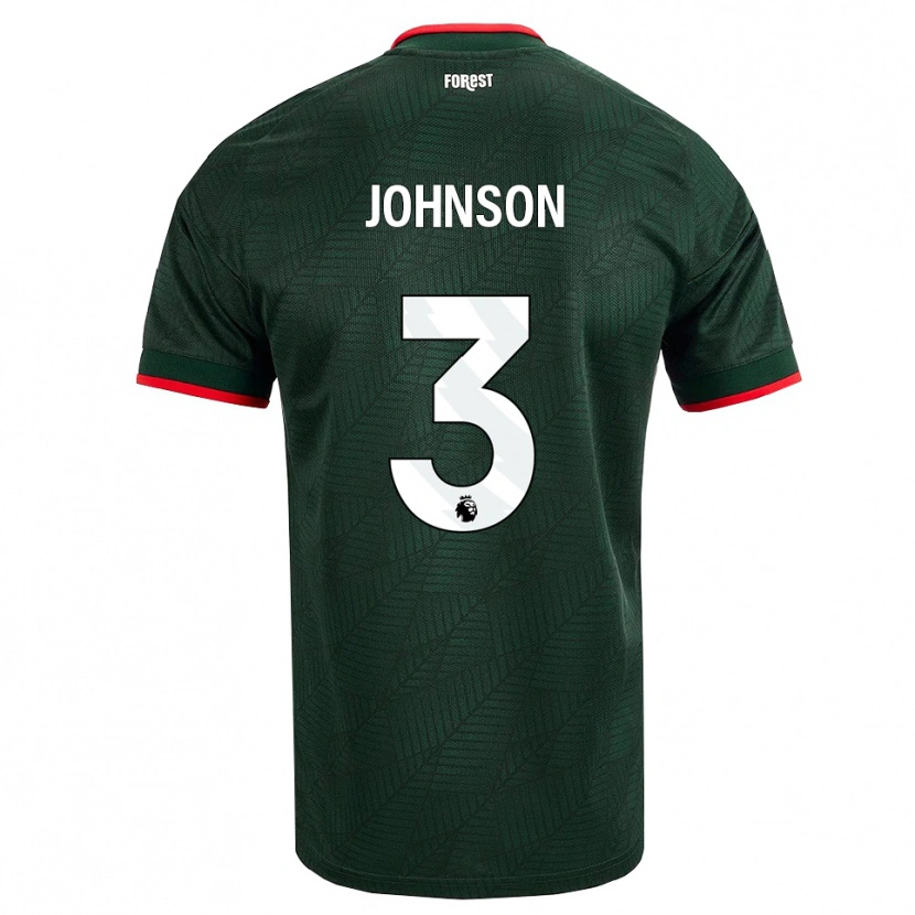Danxen Dames Nat Johnson #3 Donkergroen Rood Uitshirt Uittenue 2026/27 T-Shirt België