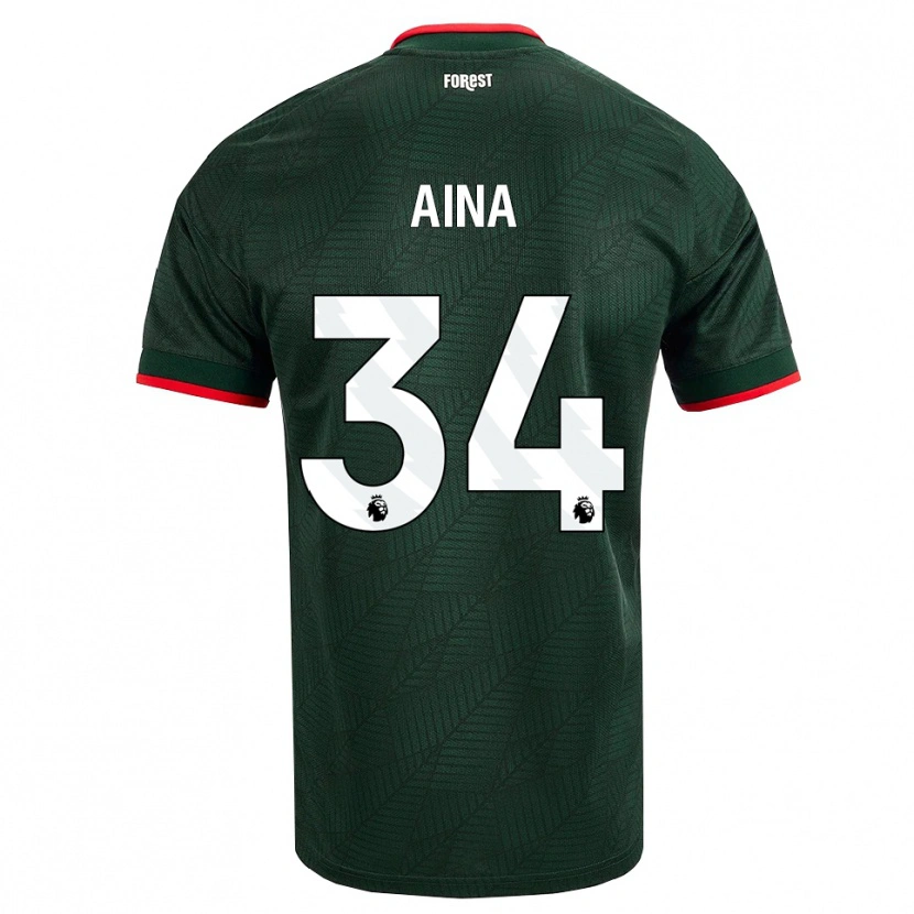 Danxen Dames Ola Aina #34 Donkergroen Rood Uitshirt Uittenue 2026/27 T-Shirt België