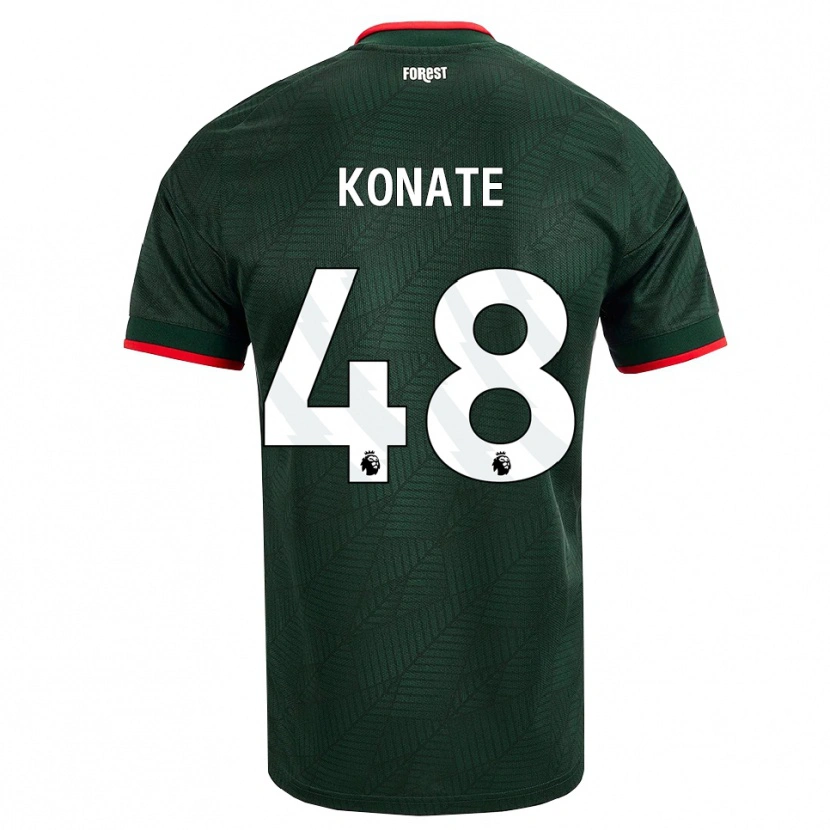 Danxen Dames Ateef Konaté #48 Donkergroen Rood Uitshirt Uittenue 2026/27 T-Shirt België