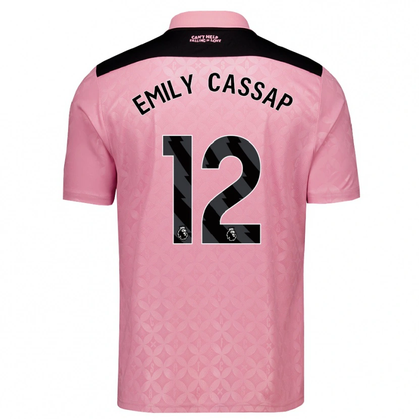 Danxen Dames Emily Cassap #12 Lichtroze Zwart Uitshirt Uittenue 2026/27 T-Shirt België