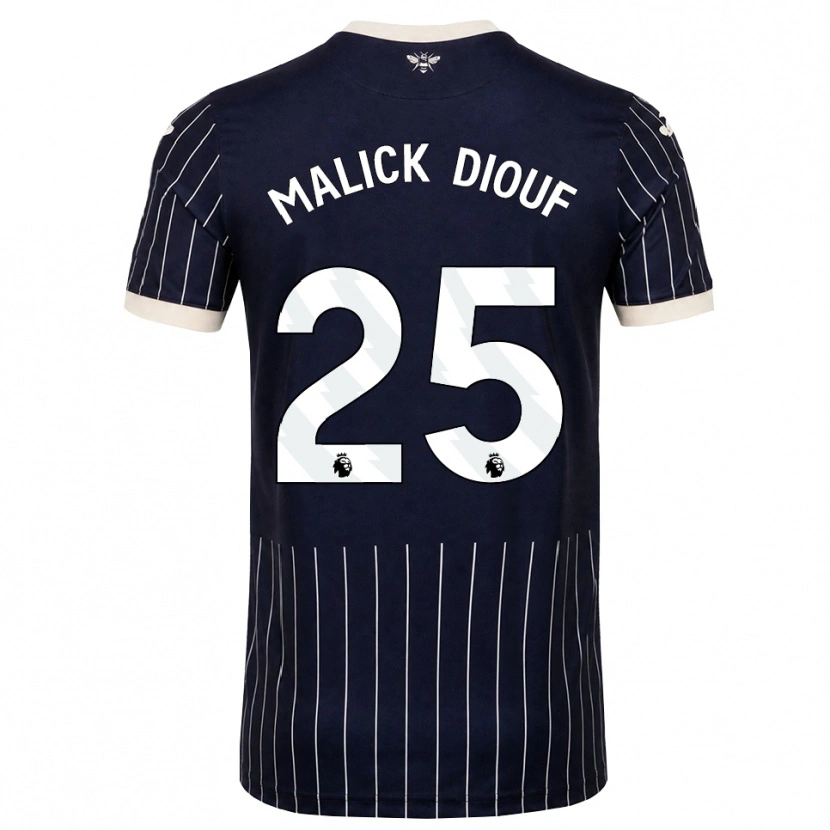 Danxen Dames El Hadji Malick Diouf #25 Zwart Wit Uitshirt Uittenue 2026/27 T-Shirt België
