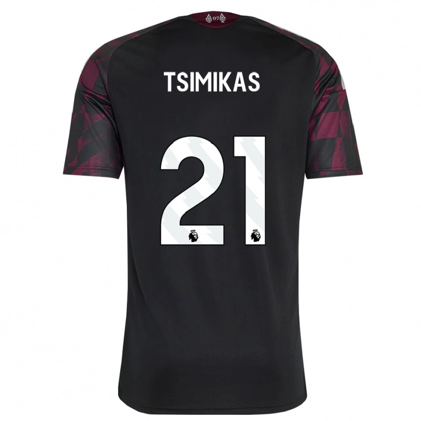 Danxen Dames Konstantinos Tsimikas #21 Zwart Wit Paars Thuisshirt Derde Tenue 2026/27 T-Shirt België