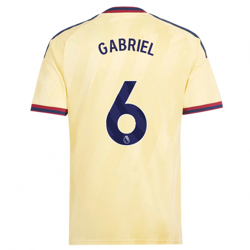 Danxen Dames Gabriel Magalhães #6 Licht Geel Middernachtblauw Thuisshirt Derde Tenue 2026/27 T-Shirt België