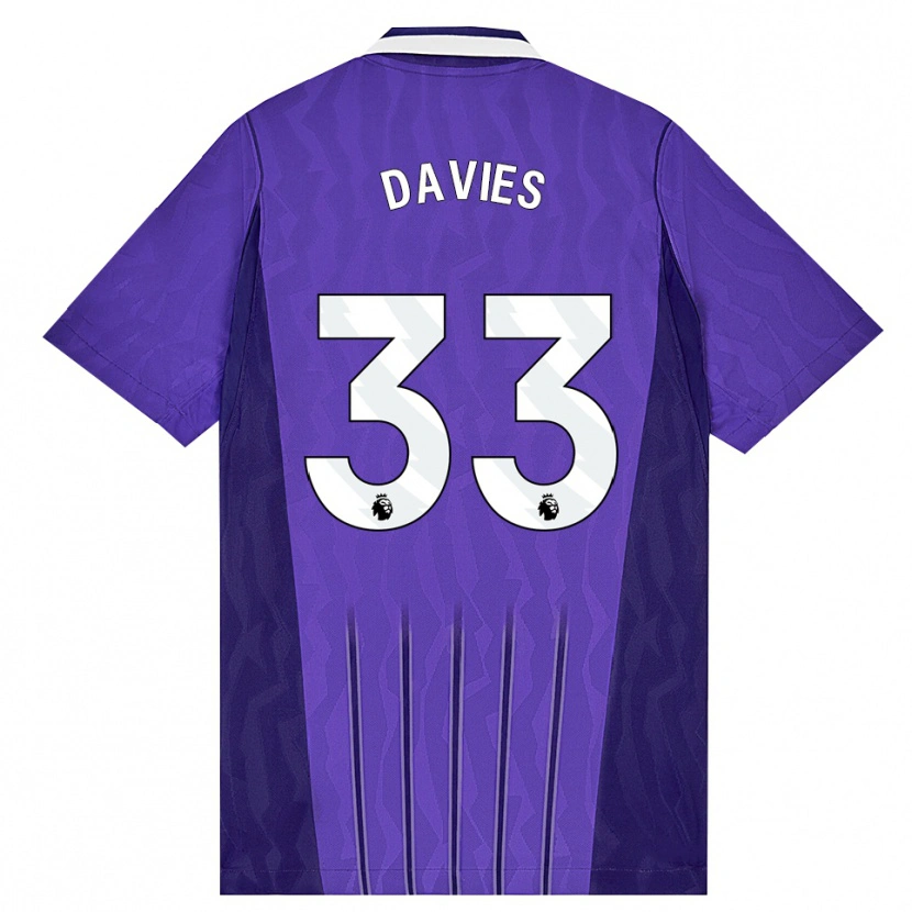 Danxen Dames Ben Davies #33 Paars Wit Thuisshirt Derde Tenue 2026/27 T-Shirt België