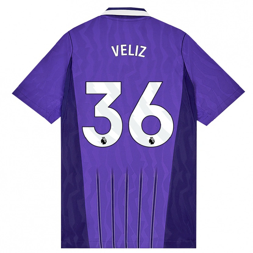 Danxen Dames Alejo Véliz #36 Paars Wit Thuisshirt Derde Tenue 2026/27 T-Shirt België