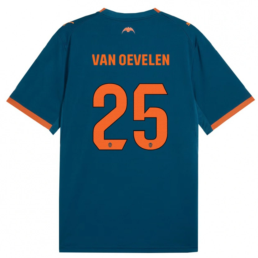 Danxen Kinderen Kayne Van Oevelen #25 Staalblauw Oranje Uitshirt Uittenue 2026/27 T-Shirt België