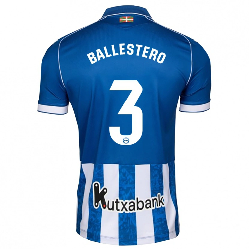 Danxen Kinderen Carlos Ballestero #3 Blauw Wit Zwart Thuisshirt Thuistenue 2026/27 T-Shirt België