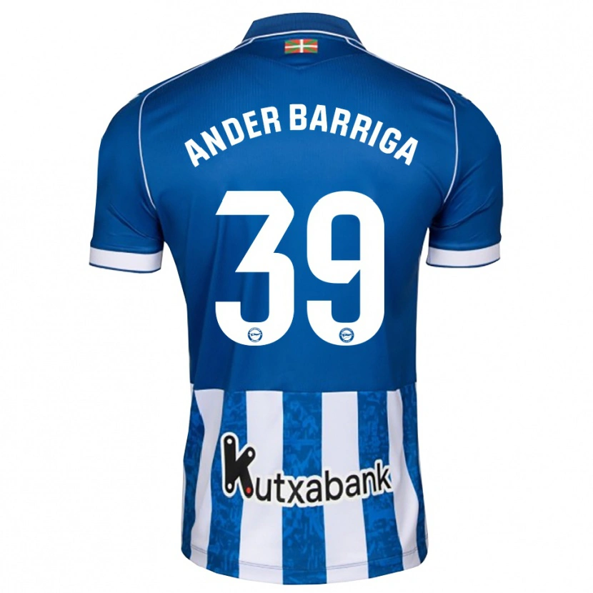 Danxen Kinderen Jon Ander Barriga #39 Blauw Wit Zwart Thuisshirt Thuistenue 2026/27 T-Shirt België