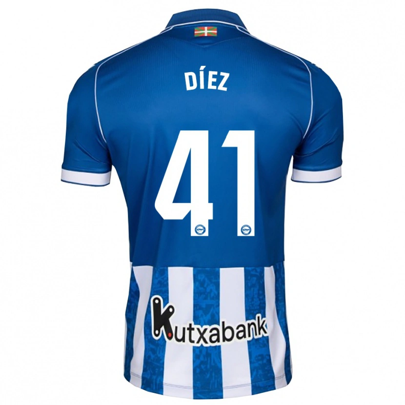 Danxen Kinderen Victor Díez #41 Blauw Wit Zwart Thuisshirt Thuistenue 2026/27 T-Shirt België