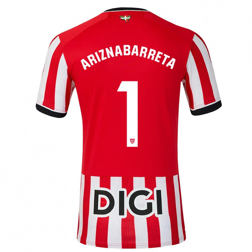 Danxen Kinderen Oier Ariznabarreta #1 Rood Zwart Wit Thuisshirt Thuistenue 2026/27 T-Shirt België