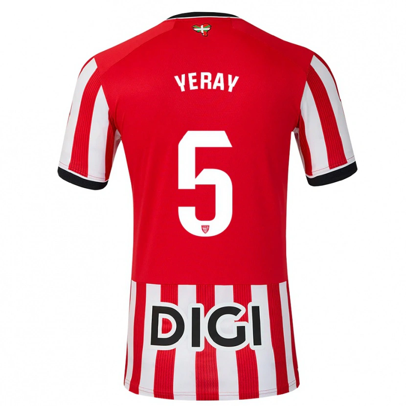 Danxen Kinderen Yeray Álvarez #5 Rood Zwart Wit Thuisshirt Thuistenue 2026/27 T-Shirt België
