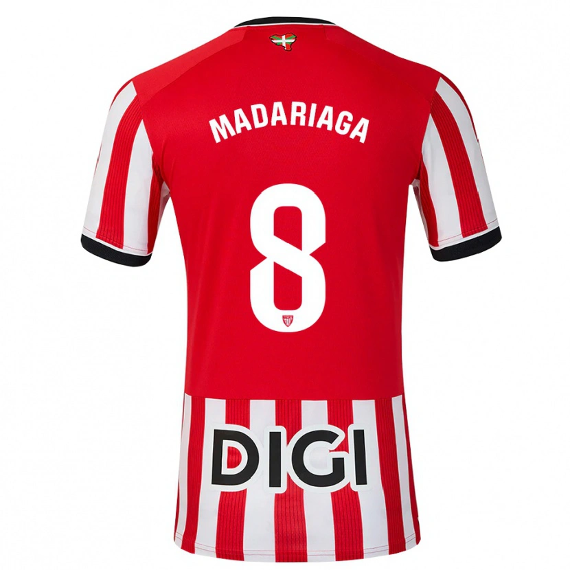 Danxen Kinderen Joan Madariaga #8 Rood Zwart Wit Thuisshirt Thuistenue 2026/27 T-Shirt België