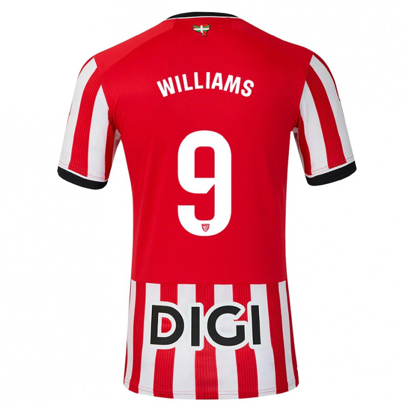 Danxen Kinderen Iñaki Williams #9 Rood Zwart Wit Thuisshirt Thuistenue 2026/27 T-Shirt België