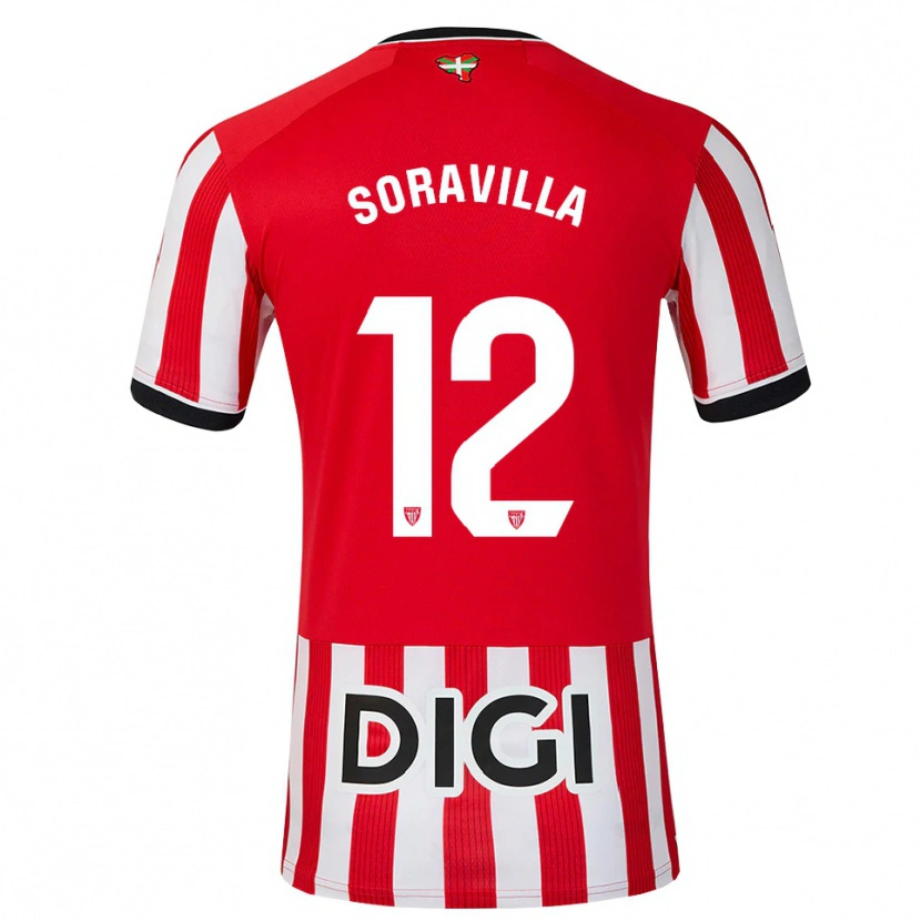 Danxen Kinderen Ander Soravilla #12 Rood Zwart Wit Thuisshirt Thuistenue 2026/27 T-Shirt België
