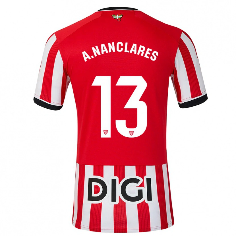 Danxen Kinderen Adriana Nanclares #13 Rood Zwart Wit Thuisshirt Thuistenue 2026/27 T-Shirt België