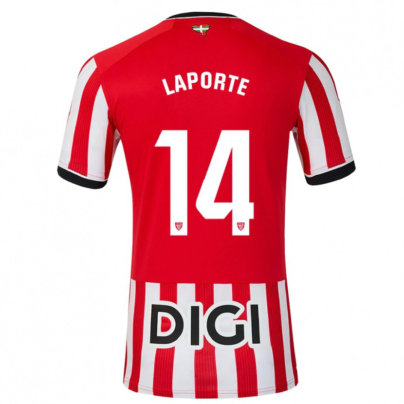 Danxen Kinderen Aymeric Laporte #14 Rood Zwart Wit Thuisshirt Thuistenue 2026/27 T-Shirt België