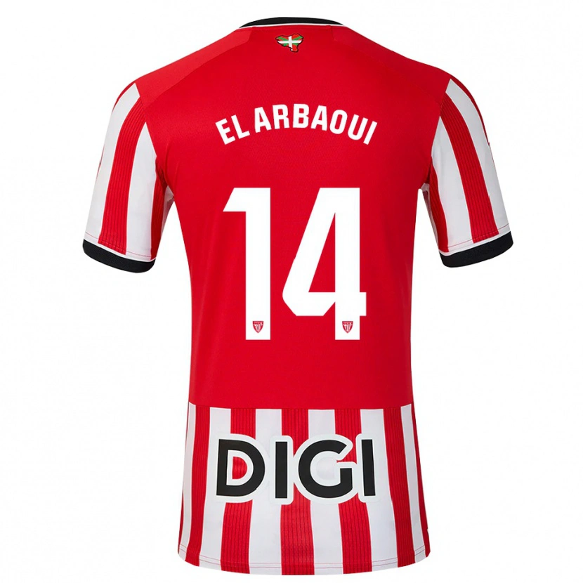 Danxen Kinderen Ilyas El Arbaoui #14 Rood Zwart Wit Thuisshirt Thuistenue 2026/27 T-Shirt België