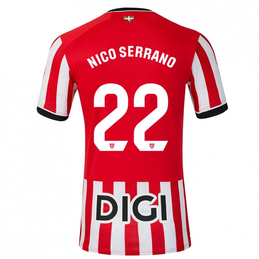 Danxen Kinderen Nico Serrano #22 Rood Zwart Wit Thuisshirt Thuistenue 2026/27 T-Shirt België