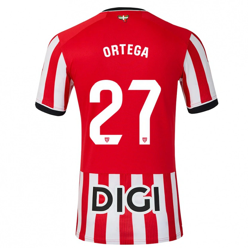 Danxen Kinderen Sara Ortega #27 Rood Zwart Wit Thuisshirt Thuistenue 2026/27 T-Shirt België